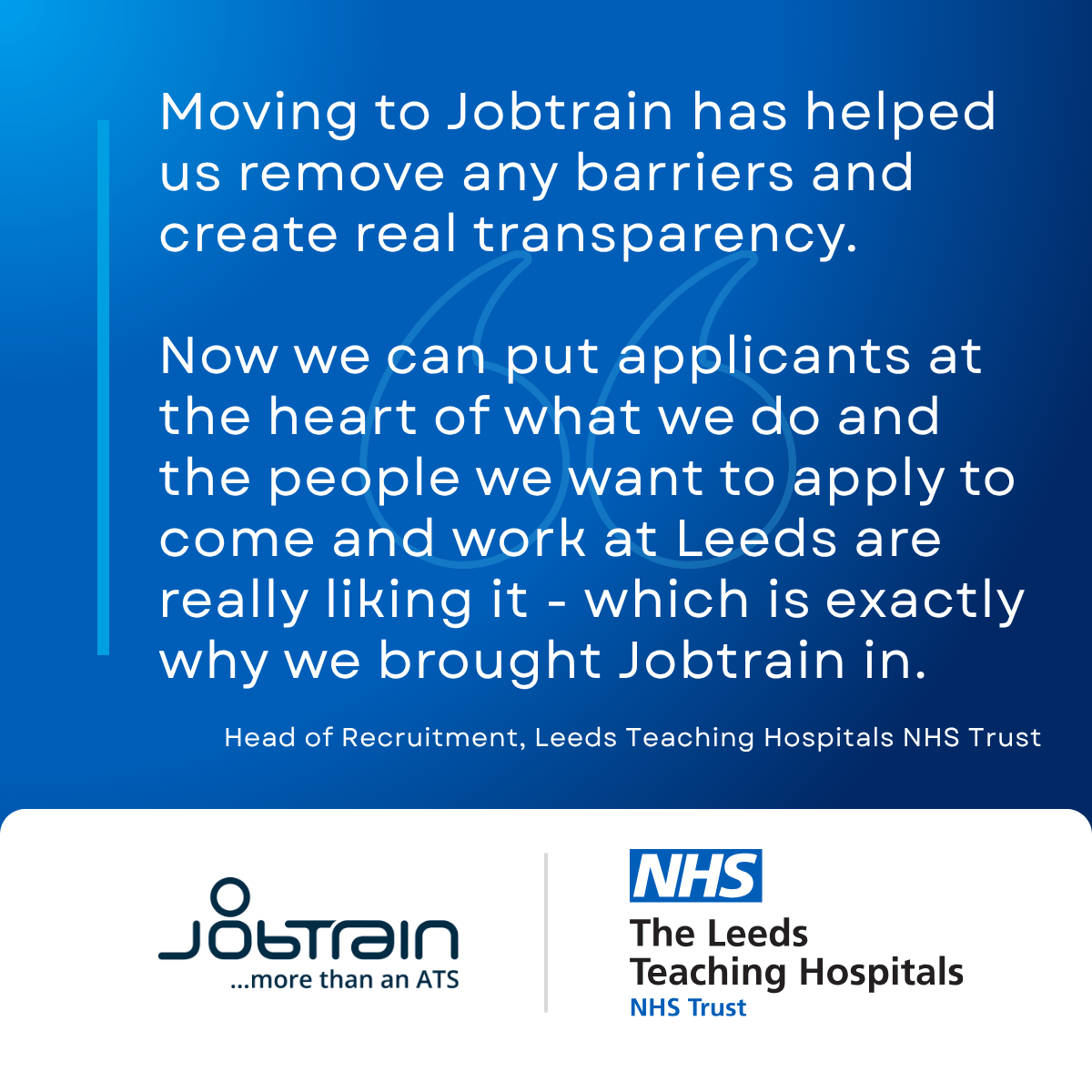 Leeds NHS Trust testimonial PNG