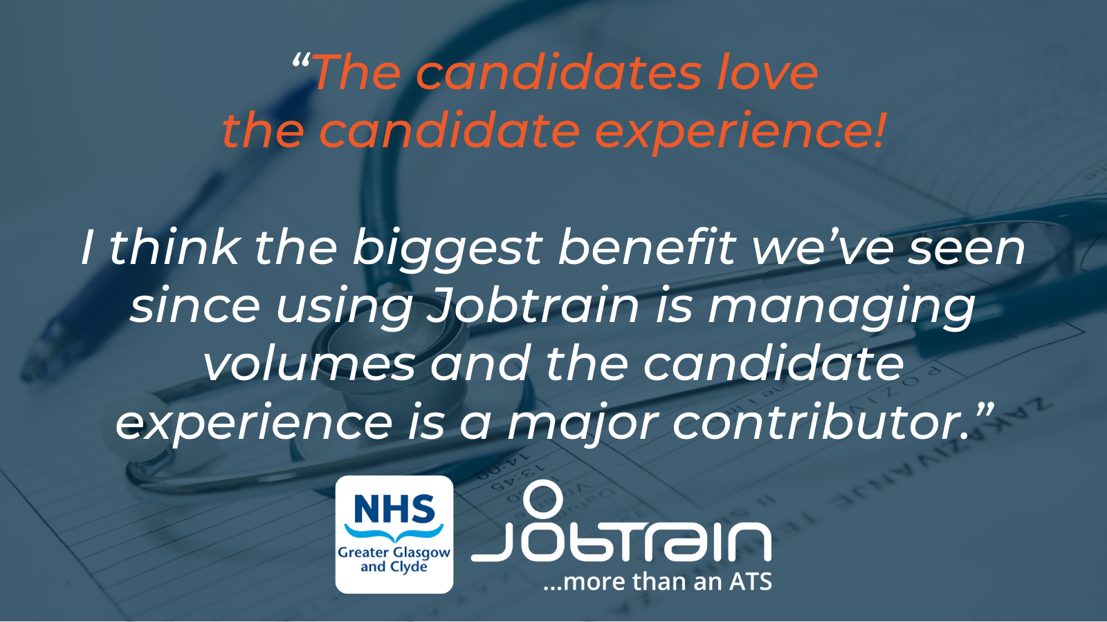 “The candidates love
the candidate experience!
I think the biggest benefit we’ve seen since using Jobtrain is managing volumes and the candidate experience is a major contributor.”
