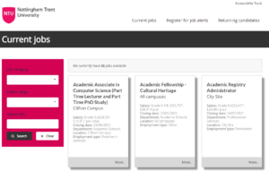 Nottingham Trent University jobs and careers