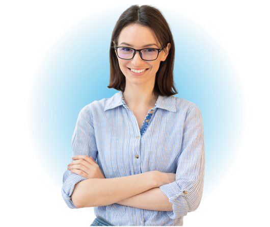 Recruitment manager smiling
